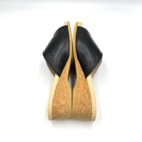 Worishofer Womens 251 Black Leather Slides Wedges Sandals Shoes 38 EU 7.5 - 8 US - Picture 9 of 15